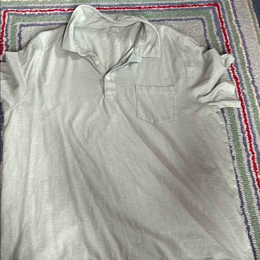 J. Crew Men's Light Green Polo Shirt